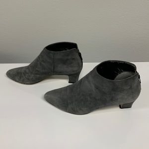 Gray suede bootie